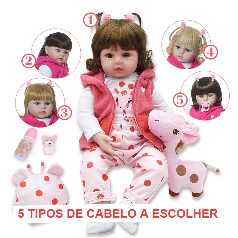 Boneca Bebe Reborn Menina Real + Enxoval Completo