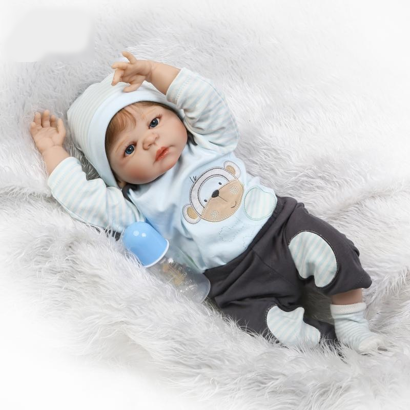 Bebe Reborn Menino 100% Silicone Boneco Pandinha + Enxoval Completo